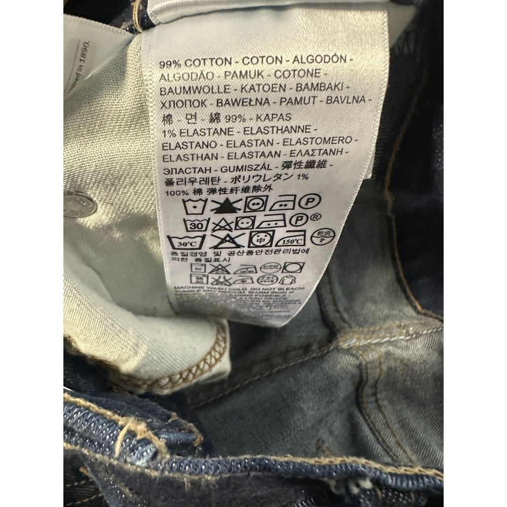 Levi's 511 Slim Men's Jeans Dark Wash Blue Denim 36 x 34 Dark Hollow 5 Pocket - Picture 10 of 16